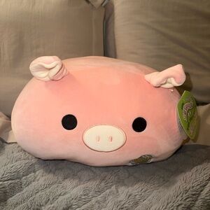 Pink Plush Pig Home Accent